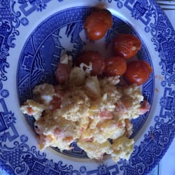Danabel Bed and Breakfast - Eggs and Salmon scramble...pretty good!