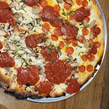 Rotolo's Craft & Crust - 18'' thin crust with pepperoni, Italian sausage, mushrooms and unions. - Italian Near Me - Spring, Texas