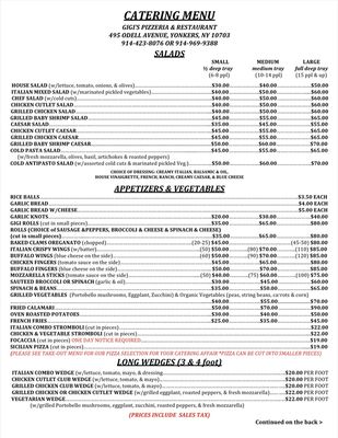 Menu photo 2 Gigi's Pizzeria & Restaurant Yonkers, NY Menu photo 2 Gigi's Pizzeria & Restaurant Yonkers, NY