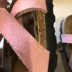 Sole lifting away from cork on brand new shoes
