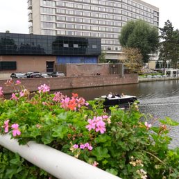 The back of the hotel.
