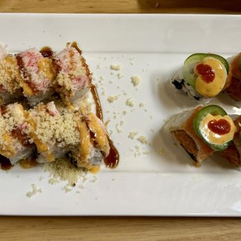 Kobe Sushi Teriyaki - Snow Mountain and Spicy Girl rolls - Sushi Bars Near Me - Centralia, Washington Kobe Sushi Teriyaki - Snow Mountain and Spicy Girl rolls - Sushi Bars Near Me - Centralia, Washington