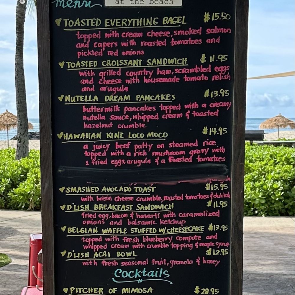 D'lish At The Beach - Breakfast menu - Cafes Near Me - Ewa Beach, Hawaii D'lish At The Beach - Breakfast menu - Cafes Near Me - Ewa Beach, Hawaii