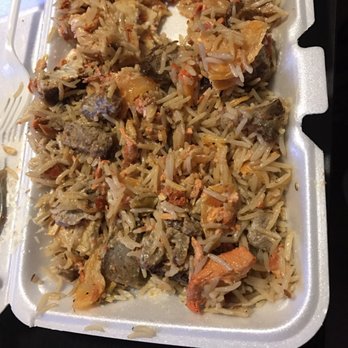 Halal Cart - a close up of a meal in a styrofoam container - Halal Near Me - Manhattan, New York Halal Cart - a close up of a meal in a styrofoam container - Halal Near Me - Manhattan, New York