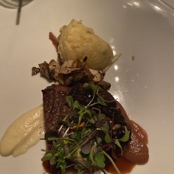 Geronimo - Cast iron NY strip and mashed potatoes - French Near Me - Santa Fe, New Mexico