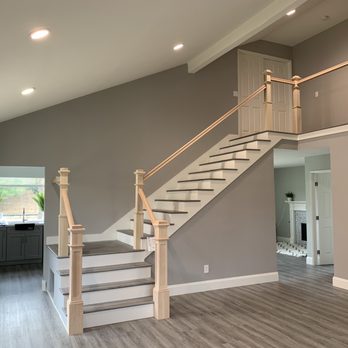 Presley Stairs - Newel posts & hand rail woodwork done - General Contractors Near Me Presley Stairs - Newel posts & hand rail woodwork done - General Contractors Near Me