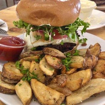 Backslope Brewing - Veggie Burger and Fries - Breweries Near Me - Columbia Falls, Montana Backslope Brewing - Veggie Burger and Fries - Breweries Near Me - Columbia Falls, Montana
