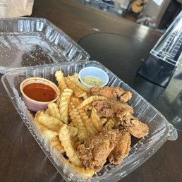 Lemon pepper wings with the sauce on the side Lemon pepper wings with the sauce on the side