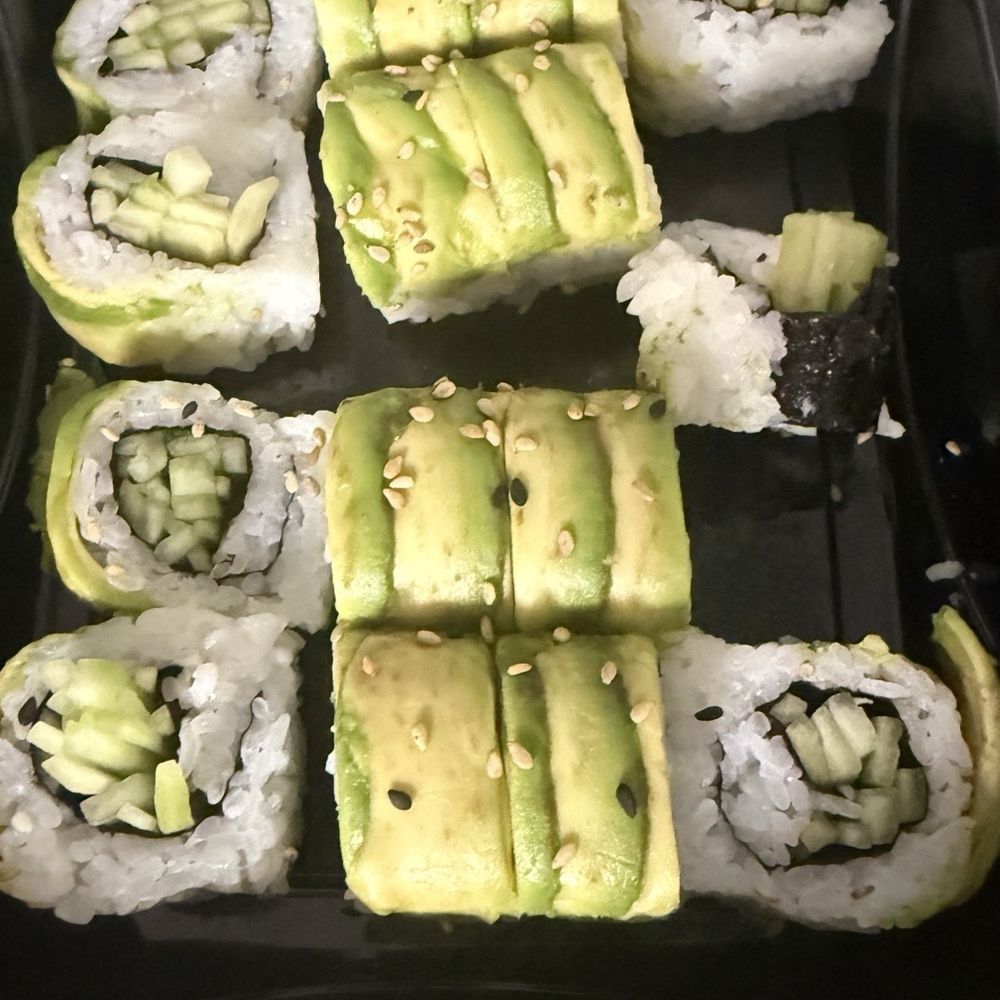 Cucumber and avocado roll Cucumber and avocado roll