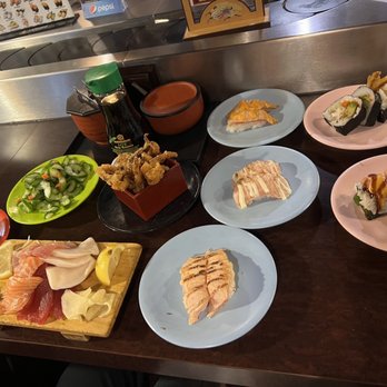 aa Sushi - Seared Salmon Nigiri (all 3 types); Spider Roll; Lion King Roll; North West Roll; Calamari; Sashimi Platters; Cucumber Salad - Sushi Bars Near Me - Kirkland, Washington