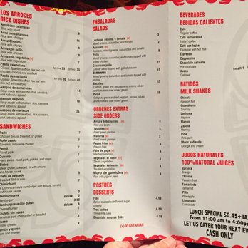 El Nuevo Cibao - Menu backside - Latin American Near Me - Brooklyn, New York El Nuevo Cibao - Menu backside - Latin American Near Me - Brooklyn, New York