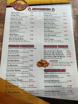 Menu photo 5 Wilson's Bar & Grill Hilliard, OH