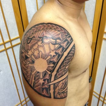 KeAloha Designs - Polynesian/Tribal with the Philippines stars and sun. - Tattoo Near Me KeAloha Designs - Polynesian/Tribal with the Philippines stars and sun. - Tattoo Near Me