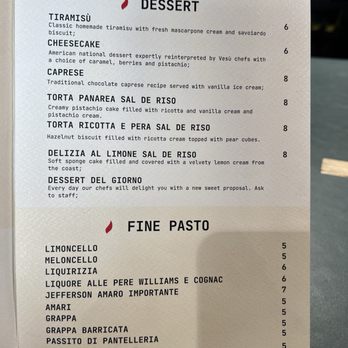 Vesù - Menu - Italian Near Me - Naples, NA