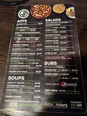 Menu photo 7 Green Lantern Pizza Clinton Township, MI