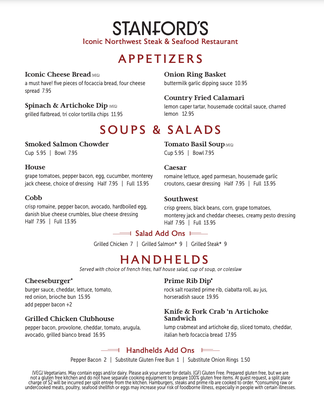 Menu photo 2 Stanford's - Clackamas Clackamas, OR Menu photo 2 Stanford's - Clackamas Clackamas, OR
