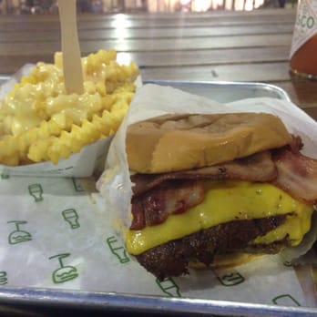Shake Shack Covent Garden - Double smokeshack with cheese fries. Expensive but really really good. - Burgers Near Me - London, XGL