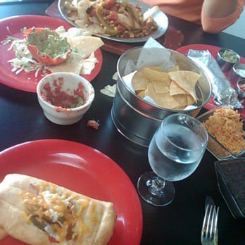 The Red Cadillac - Our table. Guac was delish, salsa was spicy. - Mexican Near Me - Union, New Jersey