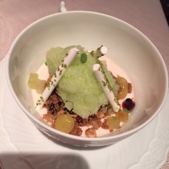 Marea - Panna cotta w green apple granita. Nicely done! - Italian Near Me - New York, New York Marea - Panna cotta w green apple granita. Nicely done! - Italian Near Me - New York, New York