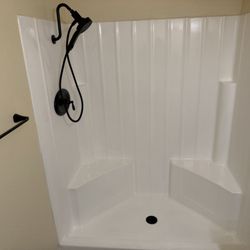 Effective Plumbing and Drain Cleaning - Shower Valve replaced to Moen Matte Black