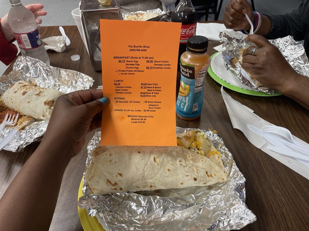 Food from The  Burrito Shop