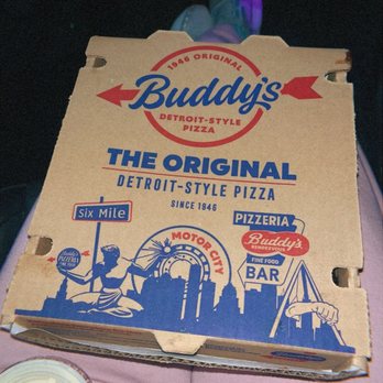 Buddy's Pizza - Pizza box and ranch - Pizza Near Me - Canton, Michigan