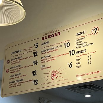 Underbelly Burger - Menu - Burgers Near Me - Houston, Texas