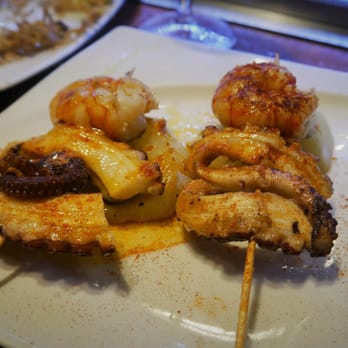 Ciutat Comtal - shrimp octopus skewer - Tapas Bars Near Me - Barcelona, B