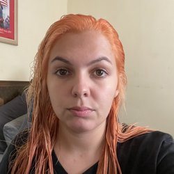 This is after I got home and tried to wash some of the color out