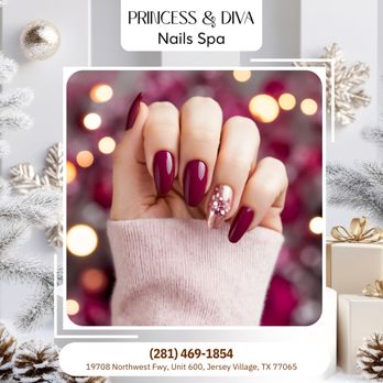 Princess & Diva Nails Spa - Beauty begins at your fingertips. This set brings a smooth, polished look. 
 Call to book your visit. - Nail Salons Near Me - Houston, Texas