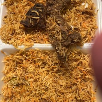 Hyderabadi Dhaba - Goat Biryani 16 dollars all rice and goat bones so disappointing!! - Indian Near Me - Downingtown, Pennsylvania Hyderabadi Dhaba - Goat Biryani 16 dollars all rice and goat bones so disappointing!! - Indian Near Me - Downingtown, Pennsylvania