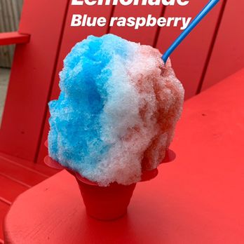 Ohana Hawaiian Ice - a blue raspberry on a red chair - Shaved Ice Near Me Ohana Hawaiian Ice - a blue raspberry on a red chair - Shaved Ice Near Me