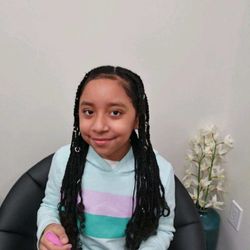 Salon Obscura - My niece Mariah after Brooke braided her hair, she loved it.