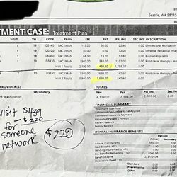 Endodontics Northwest - Copy of bill estimate