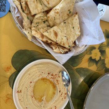 Everest Golden Moon Restaurant - Hummus With Garlic Naan Bread - Indian Near Me - Hemet, California Everest Golden Moon Restaurant - Hummus With Garlic Naan Bread - Indian Near Me - Hemet, California