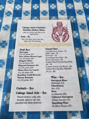Menu photo 1 Cabbage Island Clambakes Boothbay Harbor, ME Menu photo 1 Cabbage Island Clambakes Boothbay Harbor, ME
