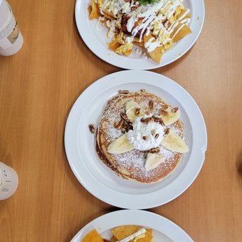 No Toro Cafe - Chilaquilles - bacon/chorizo.. banana pancakes - Breakfast & Brunch Near Me - Artesia, California No Toro Cafe - Chilaquilles - bacon/chorizo.. banana pancakes - Breakfast & Brunch Near Me - Artesia, California