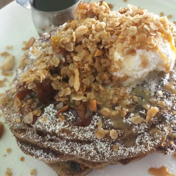 The Shop - Spiced wheat pancakes. Very good, but we won't be back - Breakfast & Brunch Near Me - Albuquerque, New Mexico
