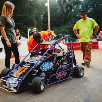 Club Milton Speedway - Team Corbin after hot laps in NASCAR Youth Series Honda Lite 160 Class - Go Karts Near Me - Ellendale, Delaware