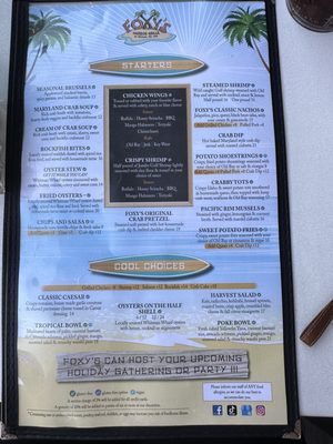 Menu photo 8 Foxy's Harbor Grille St Michaels, MD