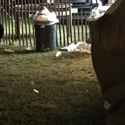 Overflowing trash