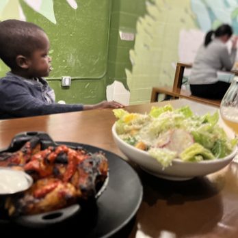 Fieldwork Brewing - Wings and Cesar salad - Pizza Near Me - San Leandro, California