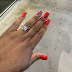 Venus Nails - 4th of July Nails- Short, Square Gel X by the Amazing Angela