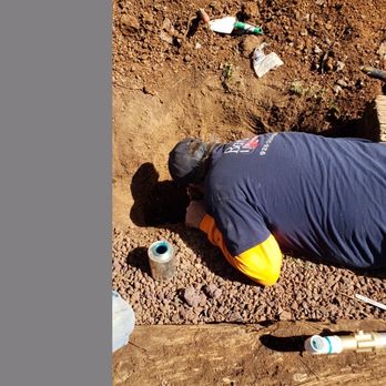 David Barber Plumbing - David breaking concrete at the bottom of hole - Plumbing Near Me - Lakeside, Arizona David Barber Plumbing - David breaking concrete at the bottom of hole - Plumbing Near Me - Lakeside, Arizona