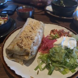 This is a photo of the Birria Burrito Plate
