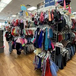 Once Upon A Child - The two full rows of boys clothes