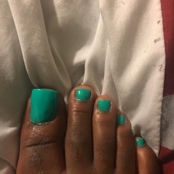 Ashley Nails - Cut cuticle, crooked tip, and uneven messy polish application waste of money. - Nail Salons Near Me - Sunrise, Florida