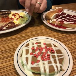 Grinch pancakes and cheesecake french toast Grinch pancakes and cheesecake french toast