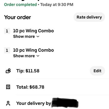 Wingstop - $68 worth of dissatisfaction, disappointment, and depression. - Chicken Wings Near Me - Honolulu, Hawaii