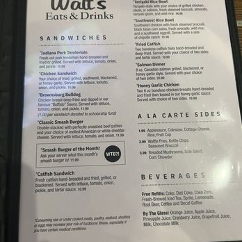 Walt’s Eats & Drinks - Menu - Salad Near Me - Brownsburg, Indiana